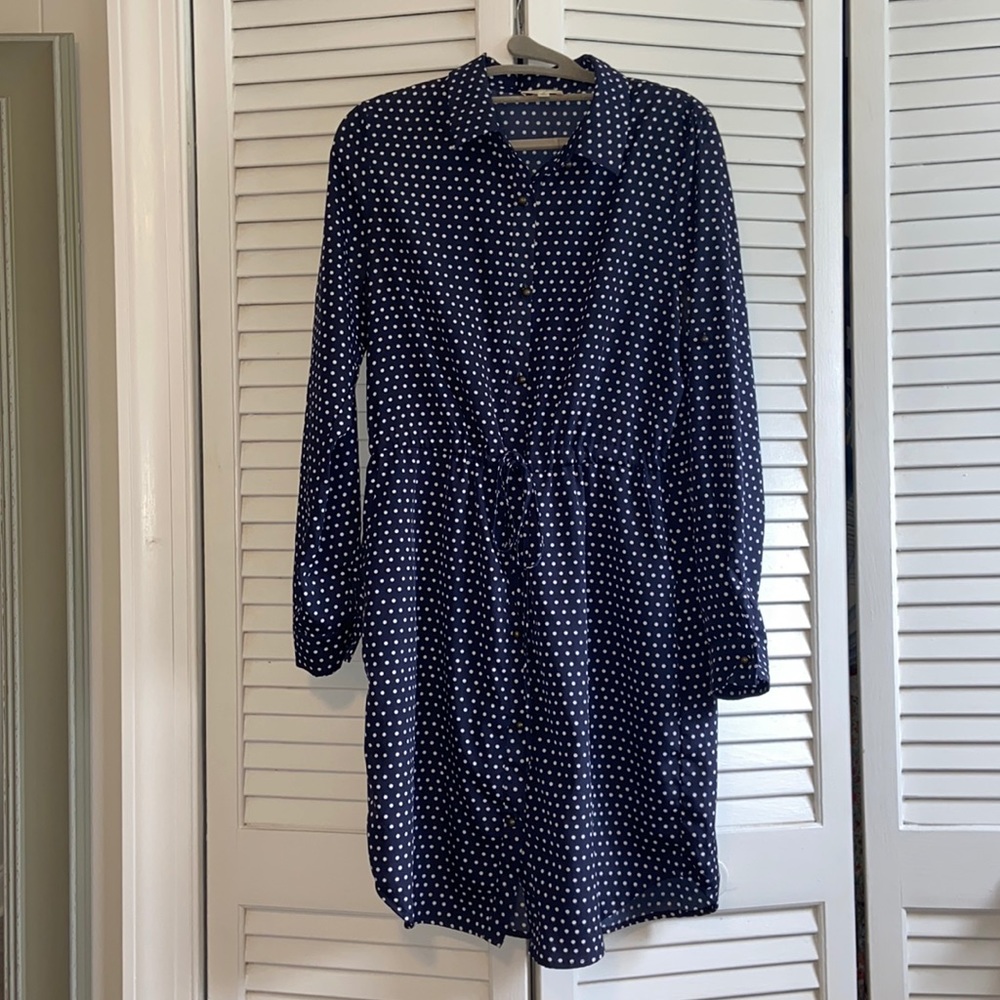 Polka dot cinch dress